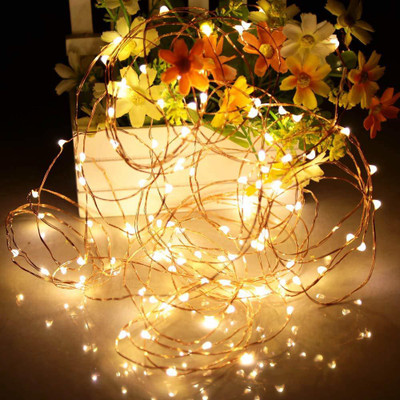 Sai Craft Creations 30 LEDs 5 m Yellow Flickering String Rice Lights(Pack of 1)