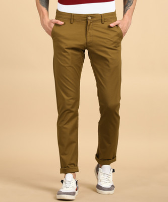 Allen Solly Regular Fit Men Brown Trousers
