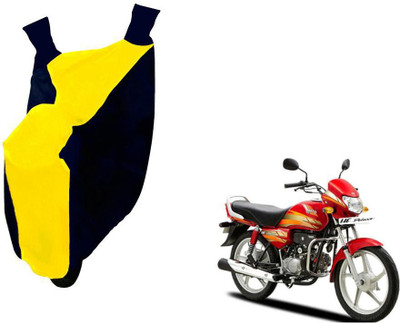 WolkomHome Two Wheeler Cover for Hero(HF, Blue, Yellow)