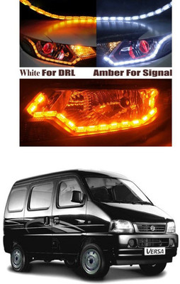 PRTEK LED Car Strip Crystal Style DRL Daytime Running Turn Signal Moving Indicators Light for 174 Fog Lamp Car LED for Maruti Suzuki (12 V, 12 W)(Versa, Pack of 2)