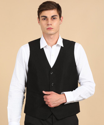 Raymond Self Design Men Waistcoat