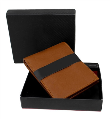 SWIFFIN Men Casual Brown Artificial Leather Wallet(4 Card Slots)