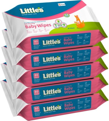 Little's Soft Cleansing Baby Wipes with Aloe Vera, Jojoba Oil and Vitamin E (400 Wipes)