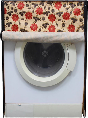 KingMatters Front Loading Washing Machine  Cover(Width: 63 cm, Red, Multicolor)