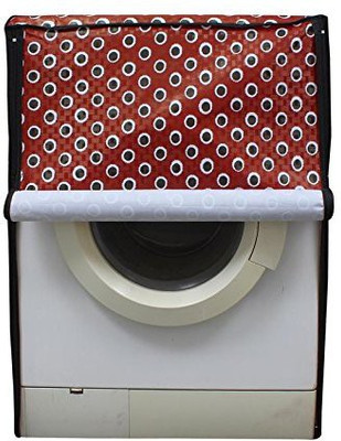 KingMatters Front Loading Washing Machine  Cover(Width: 62 cm, Red, White)