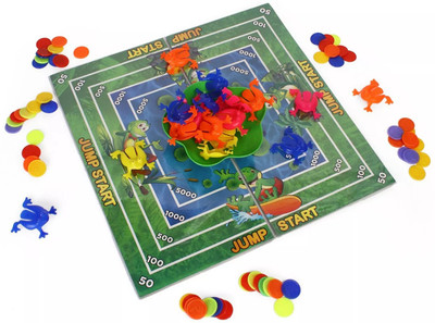 Ratnas Jumping Frog Board Game - Multicolor.Catapult Game for Kids AS Well AS Adults. Collect The Maximum Points to Win The Game… Party & Fun Board Game
