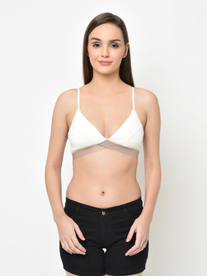 Da Intimo by Da Intimo Bralette Women Bralette Lightly Padded Bra(White)