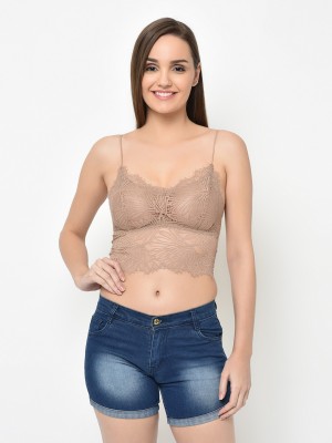 Da Intimo by Da Intimo Bralette Women Bralette Lightly Padded Bra(Beige)