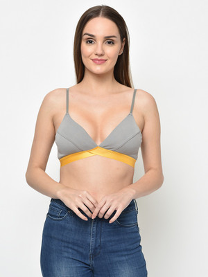 Da Intimo by Da Intimo Bralette Women Bralette Lightly Padded Bra(Grey)