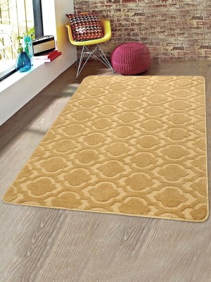 Saral Home Beige Cotton Carpet(4 ft,  X 6 ft, Rectangle)