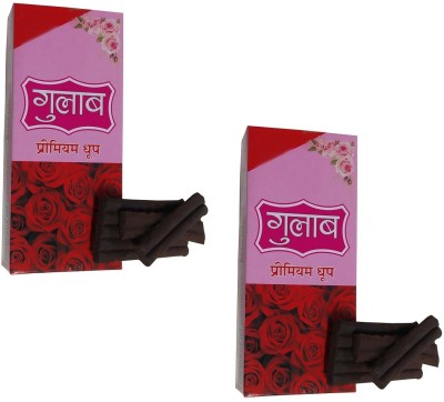 Utkarsh (Pack Of 2) Rose/Gulab Scented Premium Incense Sticks Dhoop batti for Worship/pooja,Mediation,Spritual Purpose Rose Dhoop(Pack of 2)