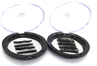 Vinayakart 8 Pcs Triple Magnetic False Eyelashes Full Coverage 3D Bold Long Lashes(Pack of 8)