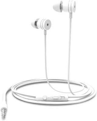 THE MOBIL POINT Wired Earphones with Immersive Audio, Multi-Function Button Wired Headset(White, In the Ear)
