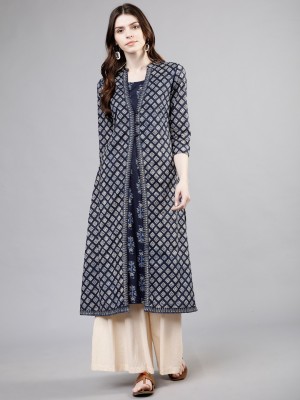 Vishudh Women Printed A-line Kurta(Multicolor)