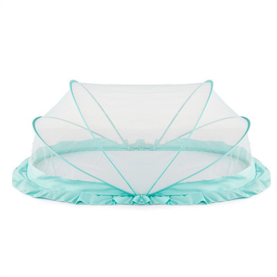 Miss & Chief Nylon Infants Baby Bed Portable Folding Crib Portable Cots Newborn Fold able Bottomless Size Mosquito Net(White, Ocean Blue, Tent)