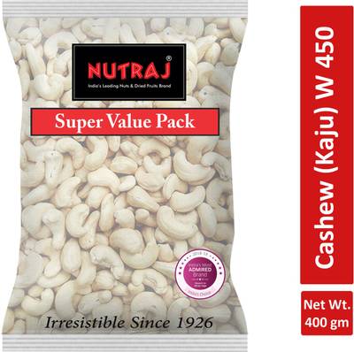Nutraj Cashew Nuts (Kaju) W450 Cashews  (400 g)