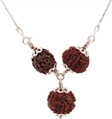 Parashara ARKAM Vyapaar Vridhi Kavacha (2 Mukhi, 6 Mukhi, 7 Mukhi Rudraksha) Brings growth and evolution in business with Silver Capping and Chain Wood Pendant