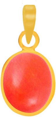 CLEAN GEMS Natural Certified Coral (Moonga) 4.25 Ratti or 3.9 Carat for Male & Female Panchdhatu Pendent Gold-plated Coral Alloy Pendant