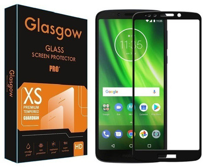 Glasgow Edge To Edge Tempered Glass for Motorola Moto G6 Play(Pack of 1)