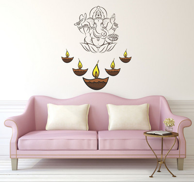 Littlebuds 80 cm Lord Ganesh Removable Sticker(Pack of 1)