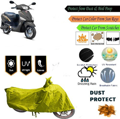 MotohunK Two Wheeler Cover for Hero(Electric Optima, Yellow)