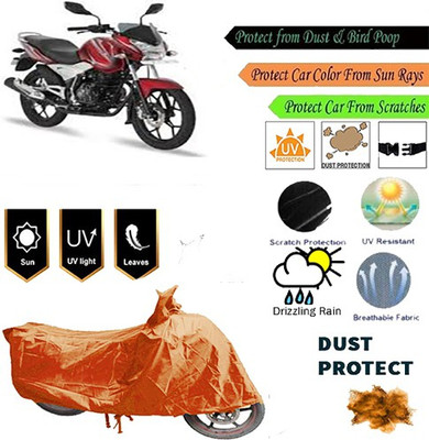 MotohunK Two Wheeler Cover for Bajaj(Orange)