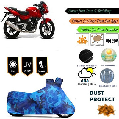 MotohunK Two Wheeler Cover for Bajaj(Blue)