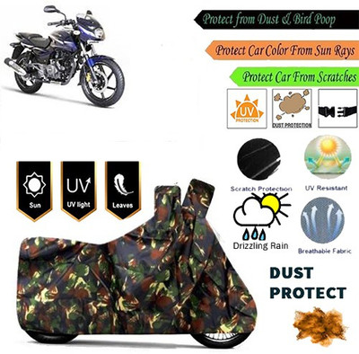 MotohunK Two Wheeler Cover for Bajaj(Pulsar 180 DTS-i, Brown)