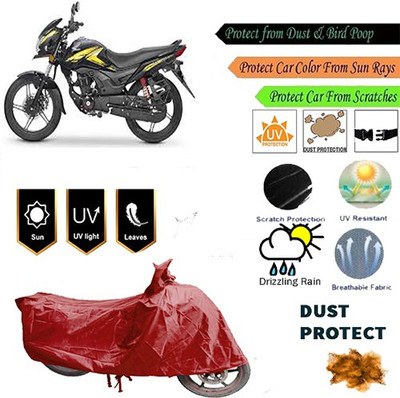 MotohunK Two Wheeler Cover for Honda(CB Shine, Maroon)