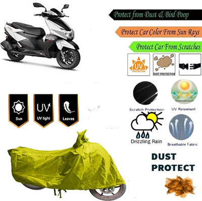 MotohunK Two Wheeler Cover for TVS(Yellow)