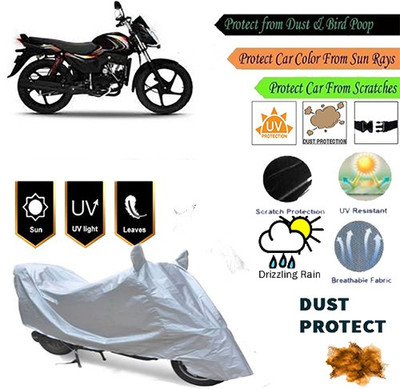MotohunK Two Wheeler Cover for Mahindra(Pantero, Silver)