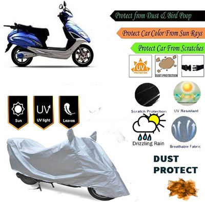 MotohunK Two Wheeler Cover for Lohia(Fame, Silver)