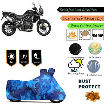 MotohunK Two Wheeler Cover for Triumph(Tiger 800 XR, Blue)