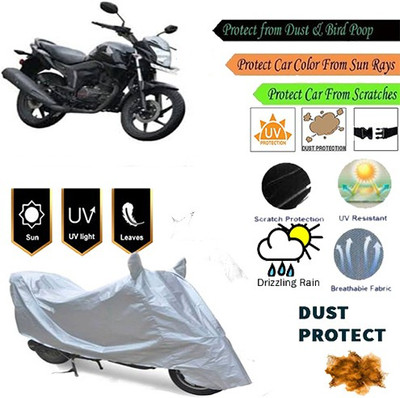 MotohunK Two Wheeler Cover for Honda(Trigger, Silver)