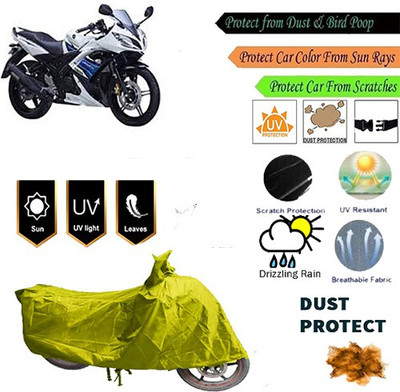 MotohunK Two Wheeler Cover for Yamaha(R15 s, Yellow)
