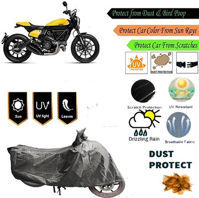 MotohunK Two Wheeler Cover for Ducati(Scrambler, Grey)