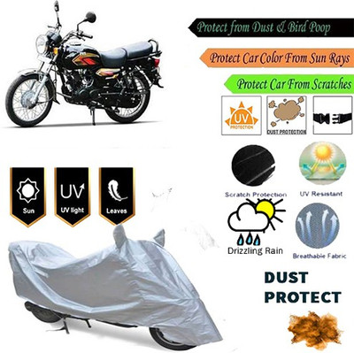 MotohunK Two Wheeler Cover for TVS(Max, Silver)