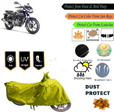 MotohunK Two Wheeler Cover for Bajaj(Pulsar 180 DTS-i, Yellow)