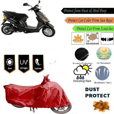 MotohunK Two Wheeler Cover for Hero(Electric Zippy, Red)