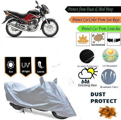 MotohunK Two Wheeler Cover for Yamaha(Gladiator, Silver)