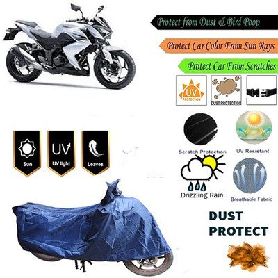 MotohunK Two Wheeler Cover for Kawasaki(Z250, Blue)