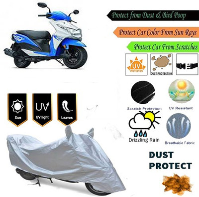 MotohunK Two Wheeler Cover for Honda(Deo, Silver)