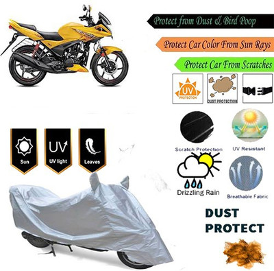 MotohunK Two Wheeler Cover for Hero(Ignitor, Silver)