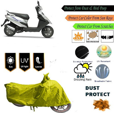 MotohunK Two Wheeler Cover for Bajaj(Yellow)