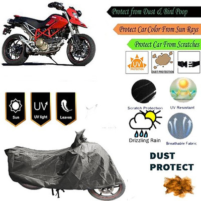 MotohunK Two Wheeler Cover for Ducati(Hypermotard, Grey)