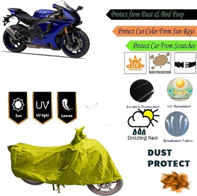 MotohunK Two Wheeler Cover for Yamaha(YZF R1, Yellow)