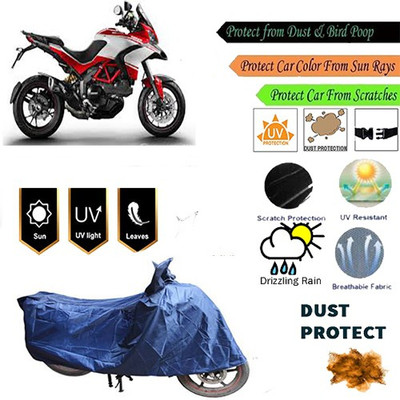 MotohunK Two Wheeler Cover for Ducati(Multistrada, Blue)