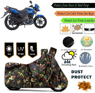 MotohunK Two Wheeler Cover for TVS(Flame SR125, Brown)
