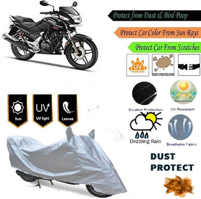 MotohunK Two Wheeler Cover for Hero(CBZ, Silver)