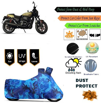 MotohunK Two Wheeler Cover for Harley Davidson(Blue)